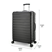 iFLY Fibertech 3-Piece Expandable Hardside Spinner Luggage Set – 20 Carry-On, 24 & 28 Checked, Black