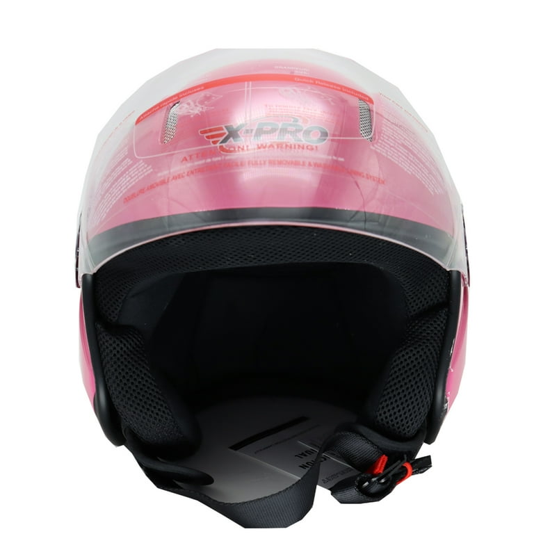 DOT Approved X-PRO Adult Open Face Motorcycle Helmet, UV Protected