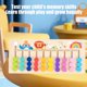 thumbnail image 5 of Juguete de piscina, juguete para bebés, juguete para niños pequeños. Tablero de rompecabezas de madera con bolas de colores de varios canales. Juego de cuatro bolas de colores para enseñar a caminar y, 5 of 6