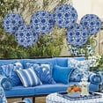 thumbnail image 6 of Gieenan Set of 6 Chinese Blue and White Porcelain Lanterns Handmade Paper Ornament for Garden Home Decoration Supplies, 6 of 8