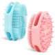 thumbnail image 1 of wonima11 2-Pack Soft Silicone Dual-Sided Body Scrubber & Loofah | Gentle Exfoliating Shower Brush for Men & Women | Creates Rich Lather, Easy to Clean (Pink & Blue), 1 of 1