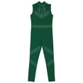 thumbnail image 5 of YiZYiF Kids Girls Dance Unitards Glitter Rhinestones Sleeveless Stretchy Gymnastics Leotards Skating Jumpsuit Green 16, 5 of 7