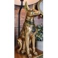 thumbnail image 2 of Bronzed Egyptian God Of Afterlife Death And Mummies Anubis Table Lamp Statue, 2 of 9