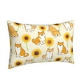thumbnail image 2 of EasygdpShiba Inu Dog And Sunflower Polyester Fiber Double-Sided Pillowcase,Super Soft,Comfortable And Luxurious Pillowcase,Not Easy To Break Or Deform- 14"X20", 2 of 9