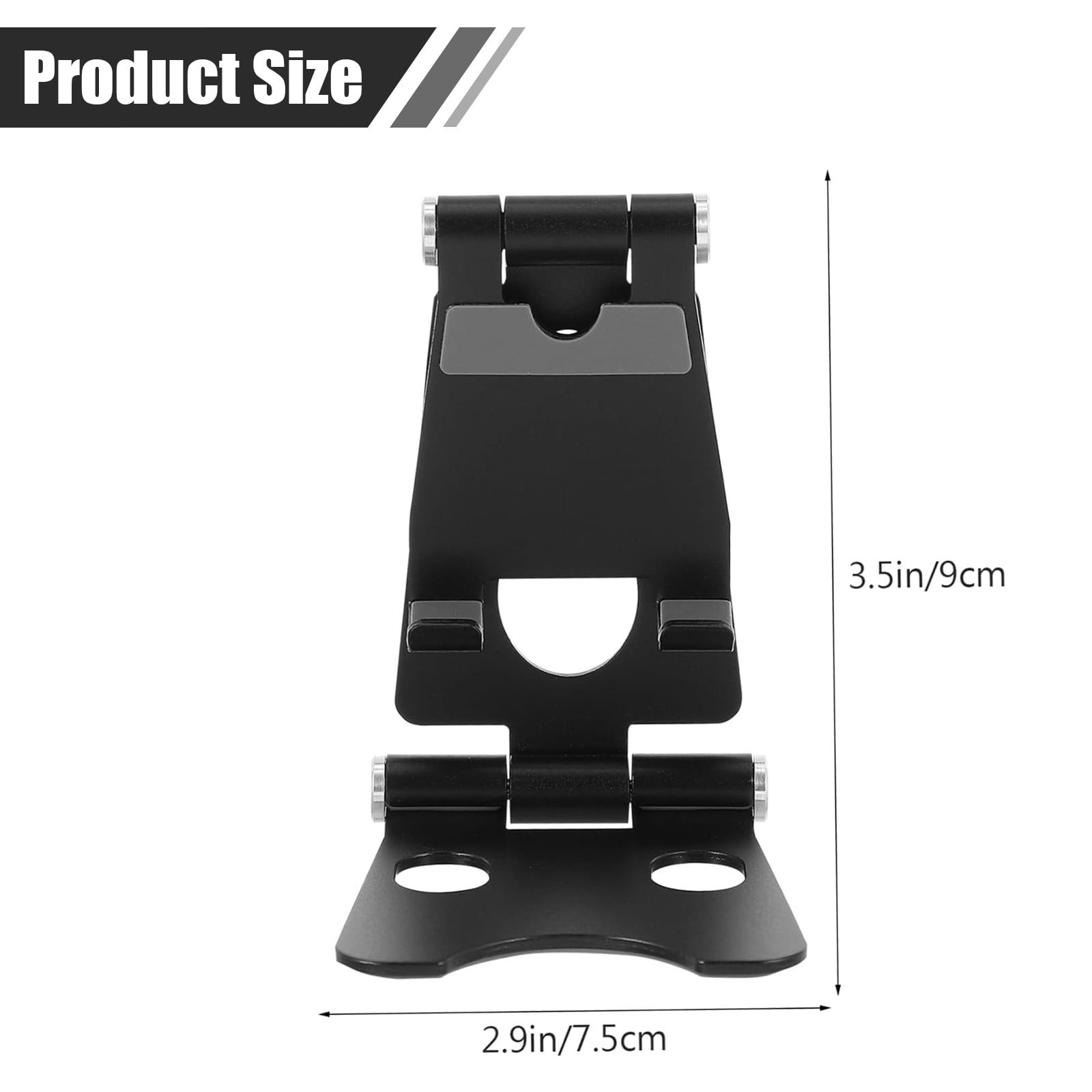 XKHHLH Dual Folding Cell Phone Stand, Adjustable Foldable Desktop Phone Holder Cradle Dock Compatible for Desktop Adjustable Cellphone Bracket for Smartphones