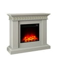 thumbnail image 4 of FESTIVO 46.5" Wide Electric Freestanding Fireplace w/ Realistic LED Flames - Off White, 4 of 6