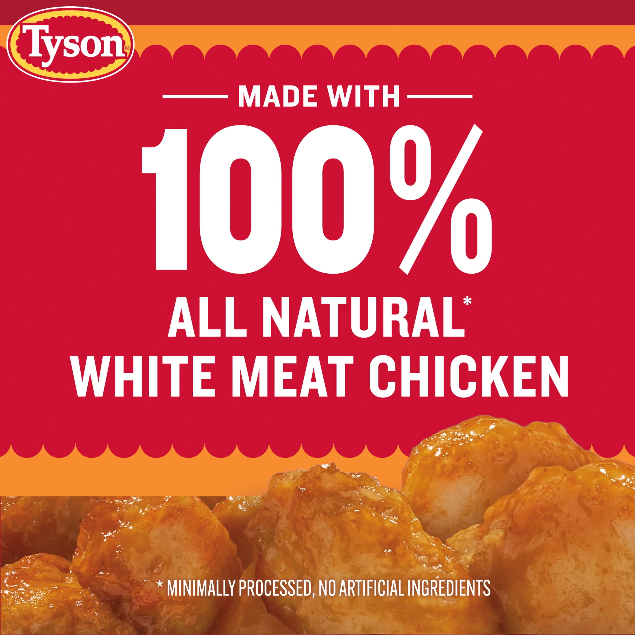 Tyson Hot Orange Boneless Chicken Bites, 20 oz (Frozen, Fully Cooked)