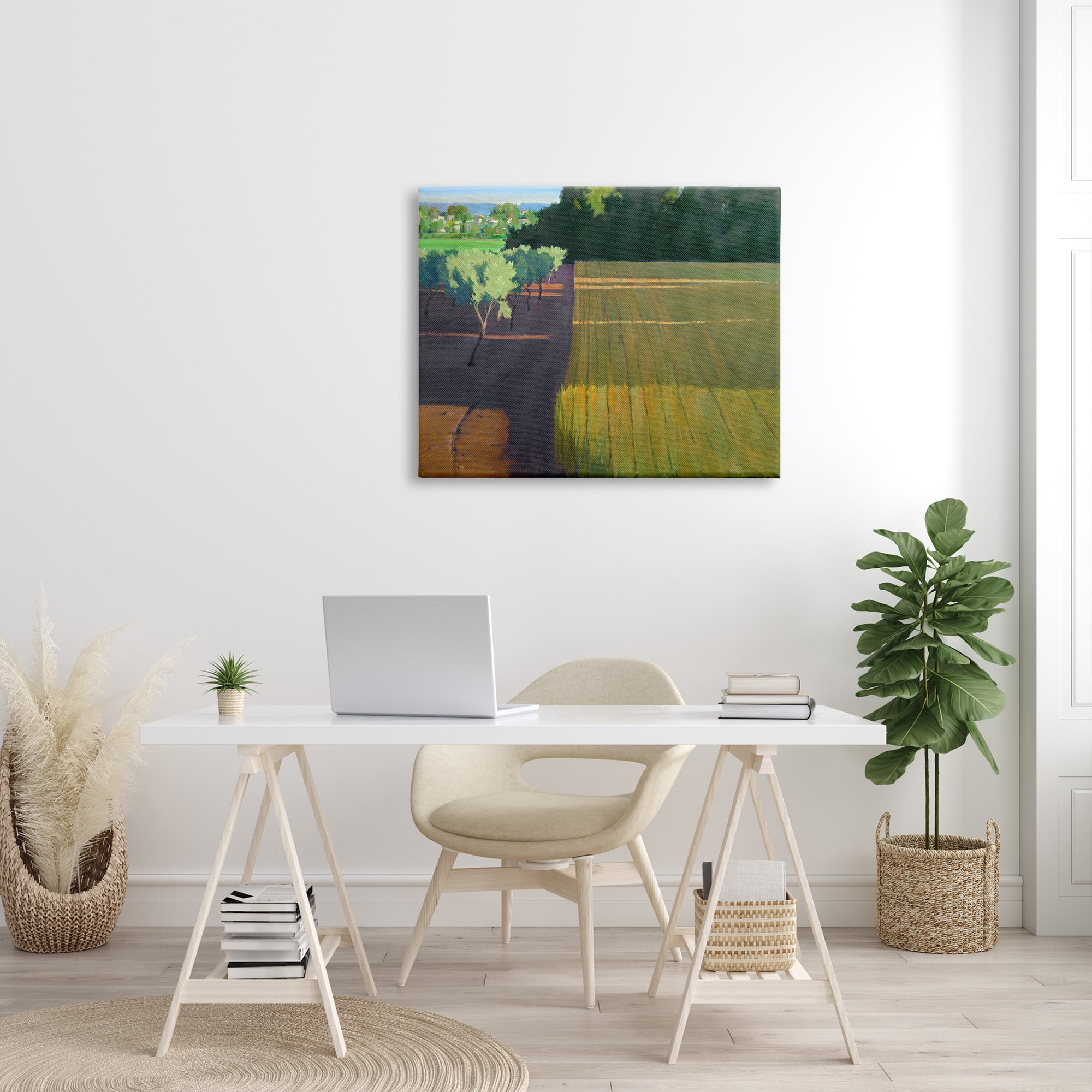 Stupell Industries Orderly Orchard Farm Land Vast Grassland Field Graphic Art Gallery Wrapped Canvas Print Wall Art, Design by Ian Roberts