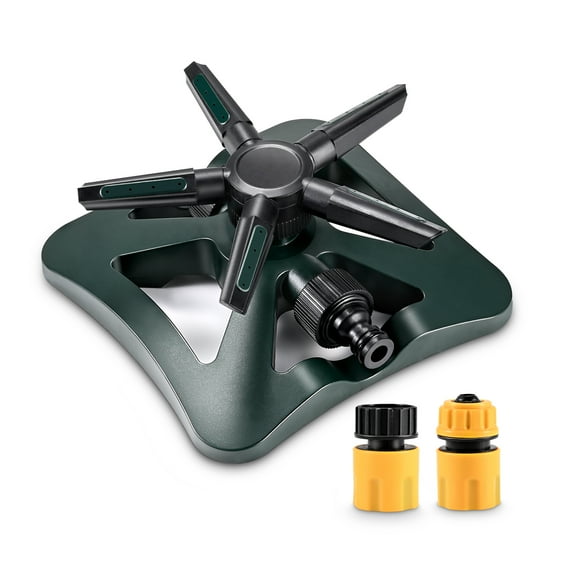 Sprinklers for Yard, Lawn Sprinkler, 5-in-1 Garden Sprinkler with 360-Degree Rotation, Large Coverage Area, 5 Arms, Household Automatic Irrigation System for Plants