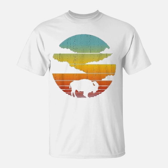 Bison Retro Style TShirt