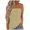 Yellow, variant on Womens Plus Size Tops V-Neck Braless Tie Halter Shirts Ribbed Knit Going Out Y2k Tees