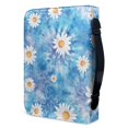 thumbnail image 3 of HELLHERO Daisy Print Bible Covers, Large Capacity PU Leather Church Bible Bag with Zippered Pockets, Portable Hand Bag for Church Work, 3 of 12