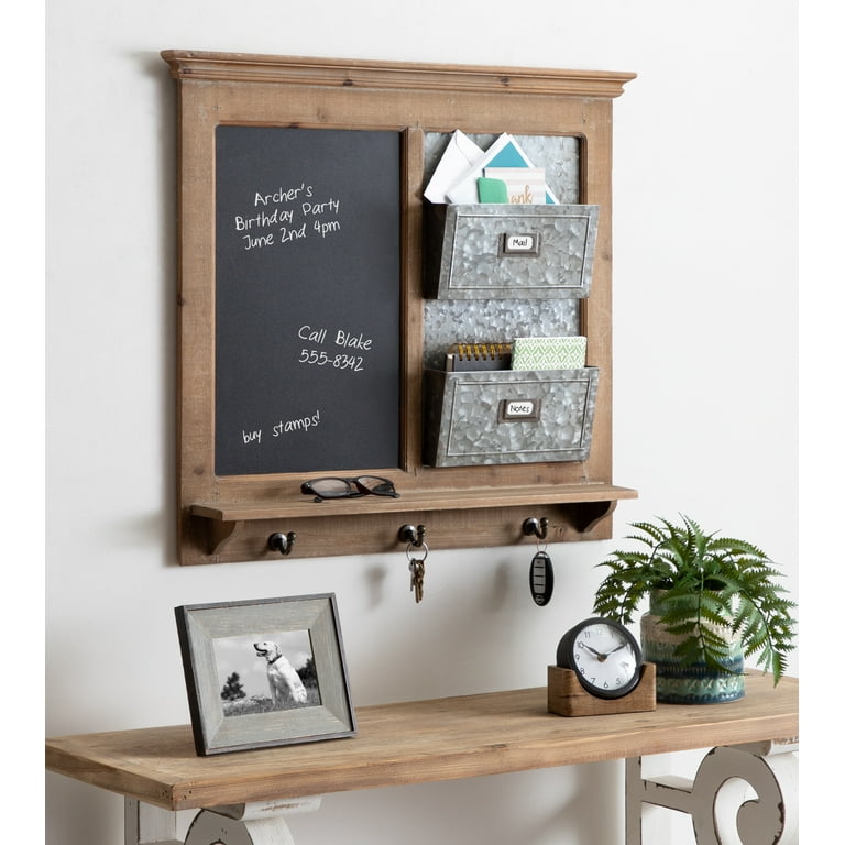 Mail organizer with chalkboard clearance