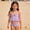 Purple, variant on EliteGoogv Toddlers Girls Two Piece Swimsuit Sleeveless Straps Solid Color Tankini Set Stretchy Lightweight Swimsuit Summer Pool Bathing Suit,4-5Y,White