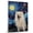American Eskimo, variant on Belgian Sheepdog Starry Night Dog Canvas Print - Van Gogh Inspired Dog Wall Art Decor - Makes a Great Gift for Home Decor, Living Room, Bedroom - Ready to Frame