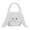 thumbnail image 1 of Fiudx Cesta de Pascua Personalizada con Forma de Conejito, Diseño Suave y Esponjoso, Lindas Orejas de Conejo, Gran Capacidad para Huevos y Dulces, Ideal para Pascua o Uso Diario, Regalo para Niñas, A, 1 of 4