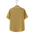 thumbnail image 3 of SHTXOZHI Casual Blouses for Women Summer Short Sleeve Shirts Crewneck Solid Color Tops 2024, 3 of 7