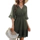 thumbnail image 2 of Vestido de cuello en v vestido de manga de campana abrigo de cuello en v vestido de manga de campana vestido casual de cuello en v vestido de manga de campana de moda Vestido de ANGGREK  Otros, 2 of 6