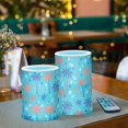 thumbnail image 6 of Cartoon Palm Tree Flameless LED Candle Set with Remote, Battery Operated Color Changing Pillar Candles, Set of 2, 6 of 7
