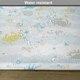 thumbnail image 6 of Ambesonne Maritime Place Mats Set of 4, Crabs and Seashells, Standard Size, Blue and Yellow, 6 of 6