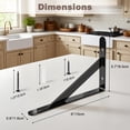thumbnail image 3 of Heavy Duty Shelf Brackets Triangle Shelving Brackets Right Angle Wall Mounted Shelf Supporters Set of, 3 of 6