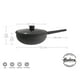thumbnail image 2 of HUDSON VALLEY | Sarten Wok de Aluminio Antiadherente 32 cm con Tapa de Vidrio, Gran capacidad 6,3 L, Ligero y Resistente, Ideal para Salteados y Recetas Saludables, Color Negro, 2 of 3