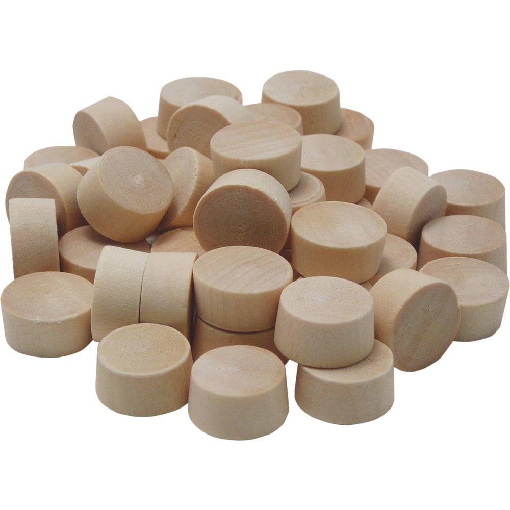 315038 3/8" Flat Head Wood Plugs Birch 50/Pcs