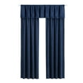 thumbnail image 6 of Woven Trends 2-Pack Pinch Pleated Curtains, Solid Farmhouse and Modern Rustic Curtains,  Box Pleated Edges for Living Room and Bedroom, Rod Pocket, 52" W x 84" L, Navy Blue, 6 of 7