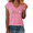 1-Rose Red, variant on Women's Quirky Duck Graphic Tee Shirts V Neck Short Sleeve Casual Basic Tops Trendy Summer Loose Fit Shirt Cartoon Print Blouse