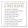 thumbnail image 1 of DistinctInk Custom Bumper Sticker - 3" x 3" Decorative Decal - White Background - 10 Reasons to Be With a Mechanic, 1 of 2