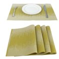 thumbnail image 4 of Uxcell Heat-resistant Modern Style Table Mats Woven Placemats Green 4Pack, 4 of 7