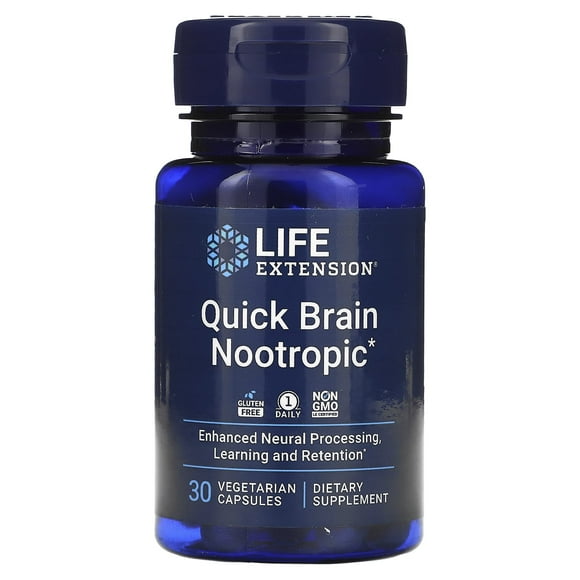 LIFE EXTENSION | Quick Brain Nootropic | 30 vegacaps