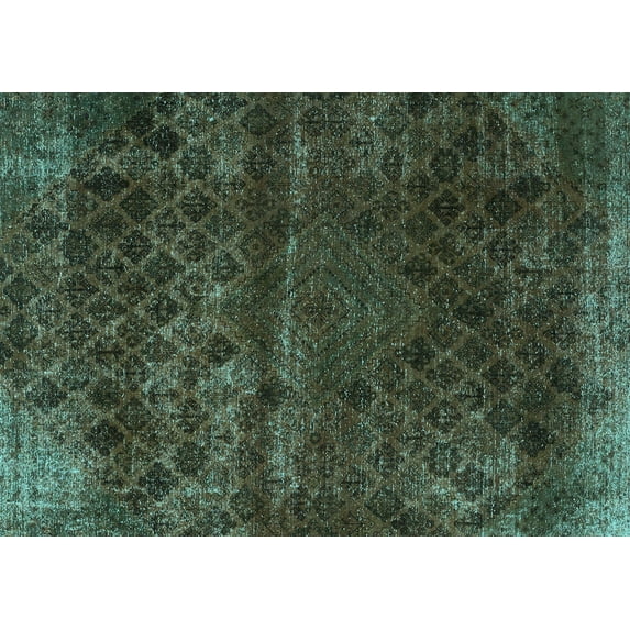 Ahgly Company Indoor Rectangle Abstract Light Blue Modern Area Rugs, 2' x 4'
