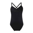 thumbnail image 2 of YiZYiF Kids Girls Ballet Camisole Leotard Basic Criss-Cross Straps Gymnastic Leotard Black 7-8, 2 of 3