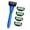 Blue, variant on Men's Manual Shaver with 7 Layer Blading Comfortable Rubber Handle and 5 Replaceable Head Set Men's Grooming Gift