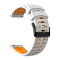 thumbnail image 5 of Replacement 22mm  Dual Color Watch Band Silicone Watchband Sports Watch WristBand Smart Watch Strap BLACK&ORANGE, 5 of 8