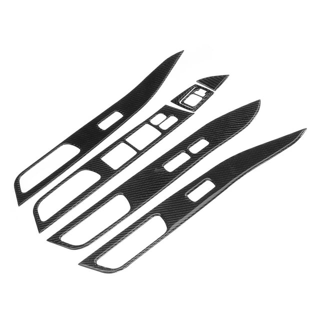 Glass Lifting Panel Decor,7pcs Carbon Fiber Window Window Lifter Cover Window Switch Trim Remarkable Clarity