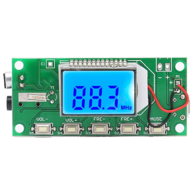 Módulo transmisor FM con modulación de frecuencia estéreo digital y pantalla LCD, 87-108 MHz, 3-5 V