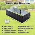 thumbnail image 6 of LZBEITEM 8x4x2ft Raised Garden Bed Outdoor, Galvanized Planter Raised Garden Box , Metal Raised Garden Beds for Vegetables, Black, 6 of 10