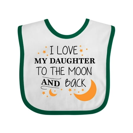 

Inktastic I Love My Daughter To The Moon and Back Gift Baby Boy or Baby Girl Bib