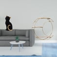 thumbnail image 2 of Figura de escritorio,Estatua de gato,linda estantería,escritorio,decoración del hogar,Estante de almacenamiento de pared,Estantería colgante de pared de metal de 3 niveles para decoración, 2 of 8