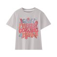 thumbnail image 2 of Odeerbi Kids T-Shirts Toddler Boys Girls Cotton T-Shirt Baby Solid Color Print Comfortable Short Sleeve Top Gray - B, 2 of 4