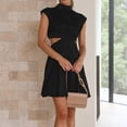 thumbnail image 2 of B91xZ Robe de Printemps Été pour Femmes Longue Robe Décontractée Longue Élégante Sans Manches Col Rond Bodycon Maxi Robes, Noir TG, 2 of 5