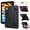Black, variant on Dteck Adjustable Stand Hand Strap Cover for iPad Mini 5 2019 / iPad Mini 4 2015, Mini 3 2 1, Shockproof PU Leather Hard Rugged Case, Purple
