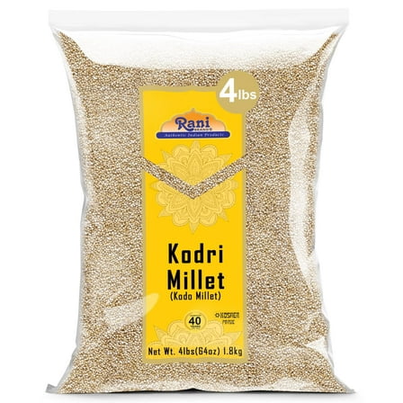 Rani Kodri (Polished Kodo Millet Seeds) Ancient Grains, 64oz (4lbs) 1.81kg ~ All Natural | Gluten Friendly | NON-GMO | Kosher | Vegan | Indian Origin (Varagu / Kodra / Harka)
