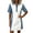 White, variant on Noric Women's Casual Short Sleeve Dresses Lapel Button Down with Contrast Panel Relaxed Fit Shift Dresses