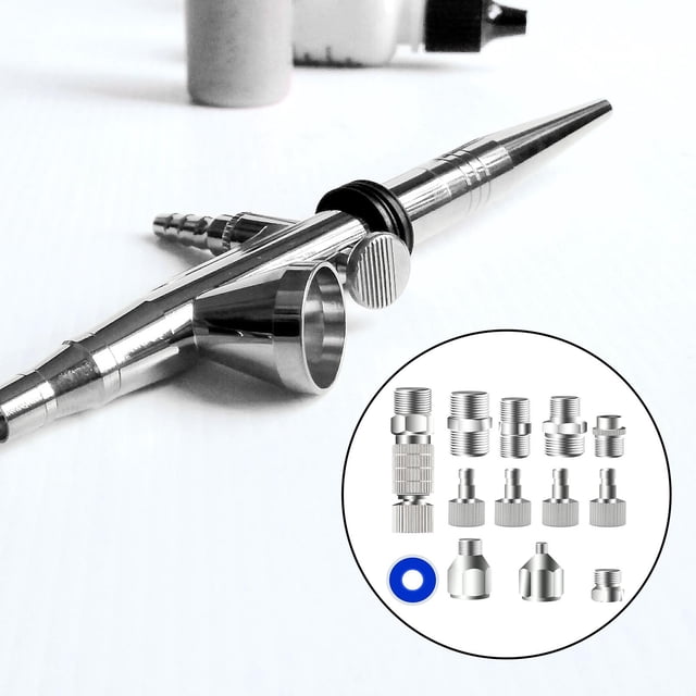 Juego de adaptadores de aerógrafo de 13 Uds., accesorios portátiles resistentes y duraderos de 1/8 "para compresor de aire, conector de desconexión de perfecl Adaptador rápido para aerógrafo