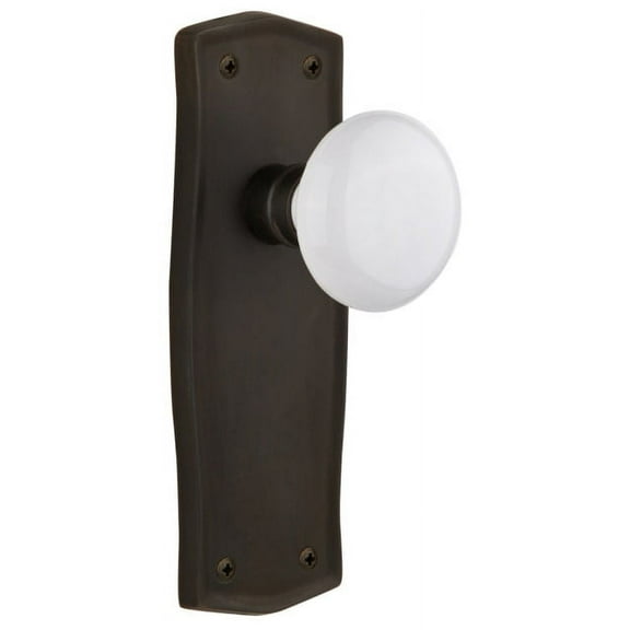 Nostalgic Warehouse Prawhi_Prv_238_Nk Vintage Farmhouse White Porcelain Privacy Door Knob