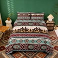 thumbnail image 2 of Erosebridal Rustic Farmhouse Aztec Duvet Cover Set, Western Cowboy Bedding Full, Teal Pink Black, Gray Reversible 3-Piece, 1 Duvet Cover and 2 Pillowcases (No Comforter), 2 of 6