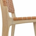 thumbnail image 5 of Poly and  Bark Banda 25 in. Teak & Leather Counter Height Stool - Fauve Tan, 5 of 9